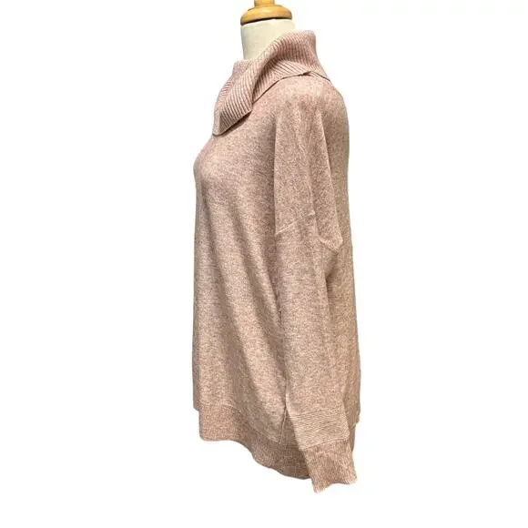 Sundance Sweater Sz M Gracie Isle Cowl Neck Pink Oversized Cozy Cottagecore - Picture 2 of 9